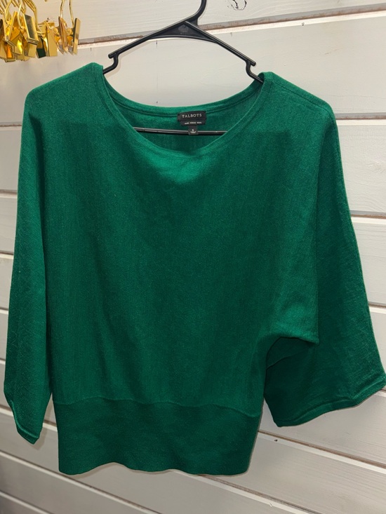 Talbots Sweaters - Talbots Emerald Green Merino Wool Crewneck Sweater